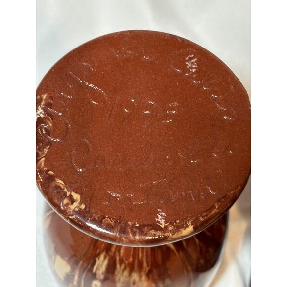 Clays‎ In Calico Pottery 2 Wine Goblets Communion Vintage 1995 Rustic Boho Artsy - Picture 9 of 9